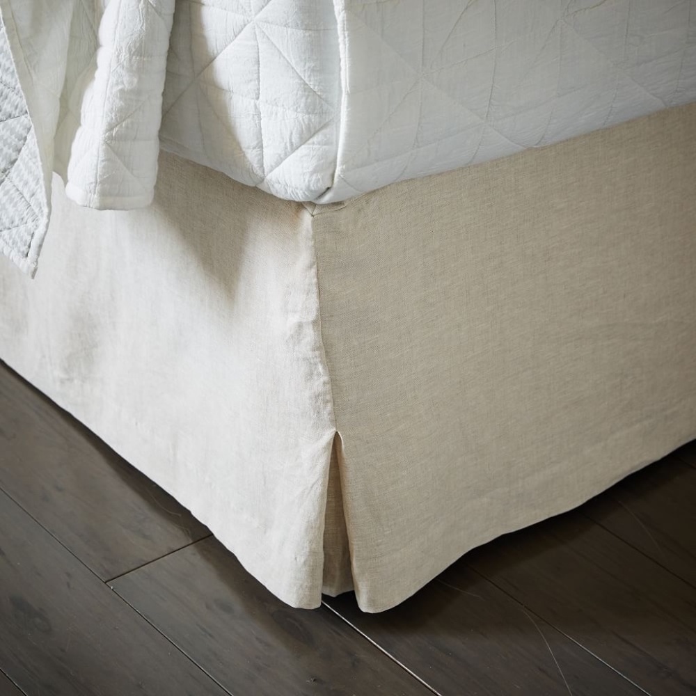 West Elm European Flax Linen Bed Skirt